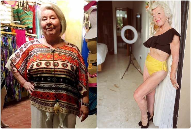 Nonna fitness: prima e dopo 