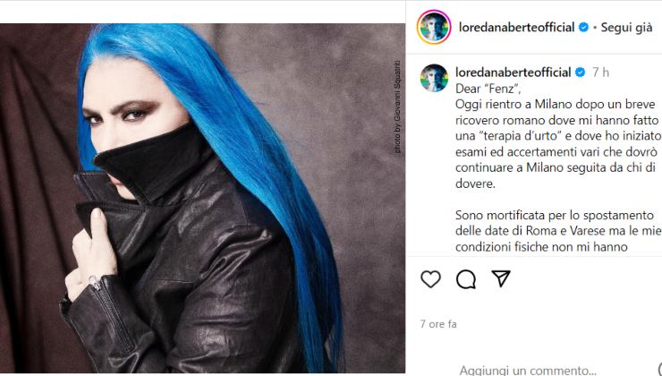 loredana bertè come sta