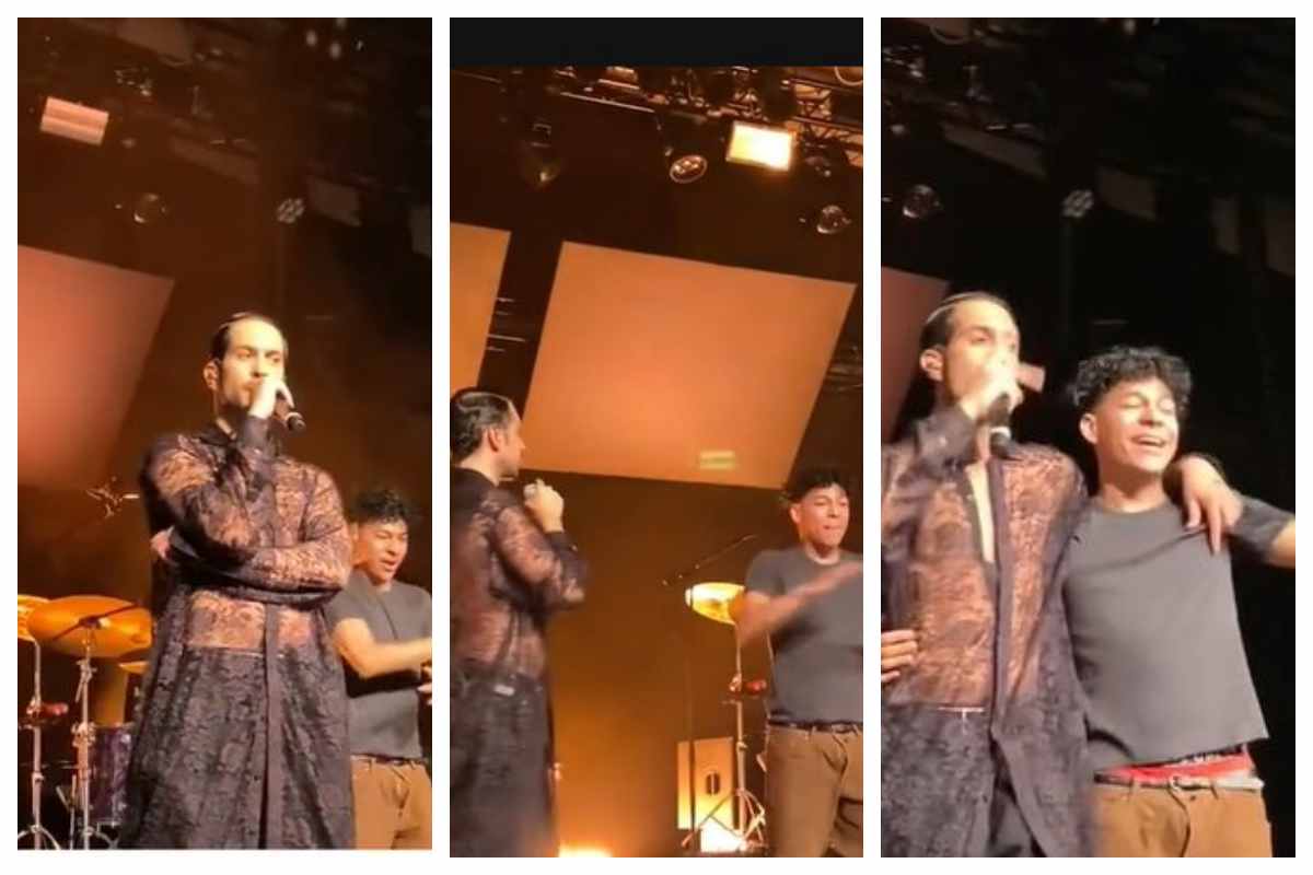 Mahmood irruzione di un fan sul palco