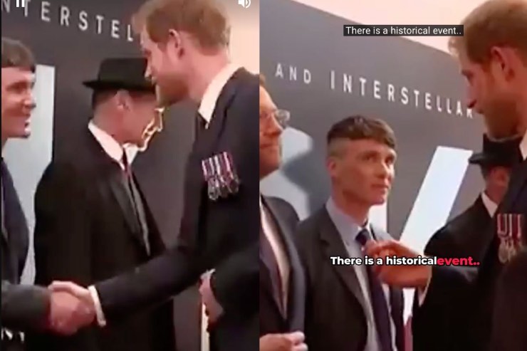 rapporti principe harry cillian murphy gestos stretta mano