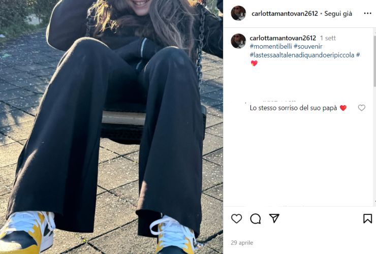carlotta mantovan foto figlia stella