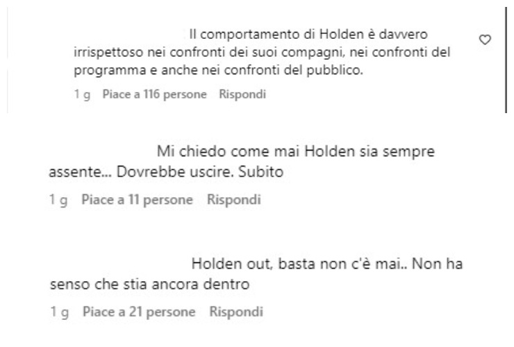 Amici bufera Holden web inferocito