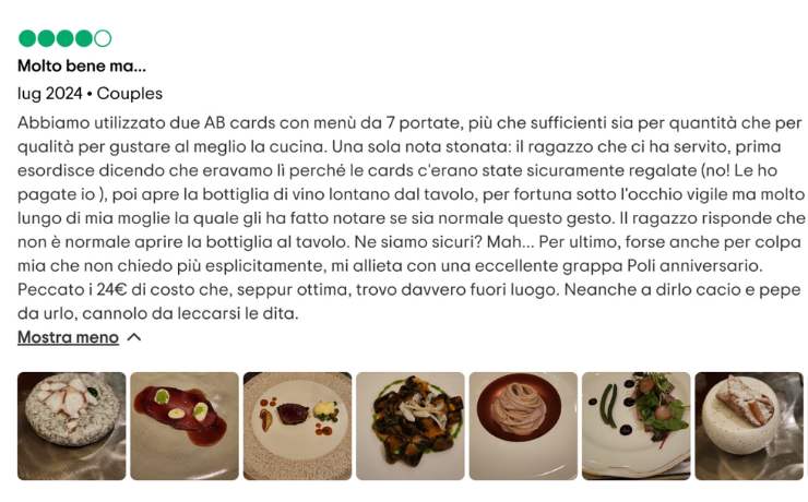 Cliente critica il ristorante di Alessandro Borghese: la recensione che lo segna Alessandro Borghese recensione negativa cliente