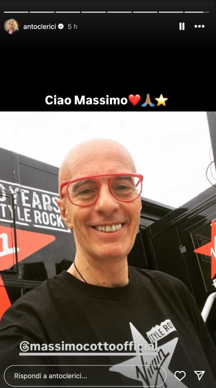 il volto che appare nella foto di Antonella Clerici
