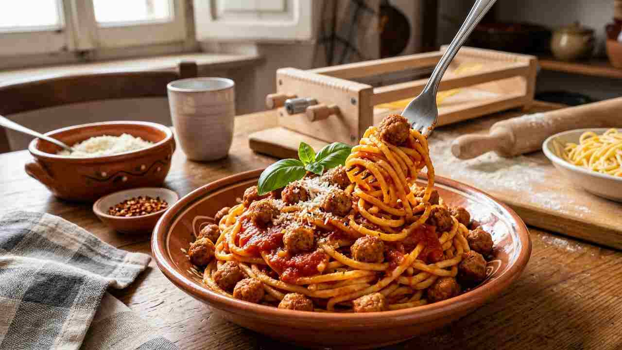 Spaghetti alla chitarra con pallottine inabruzzo.it